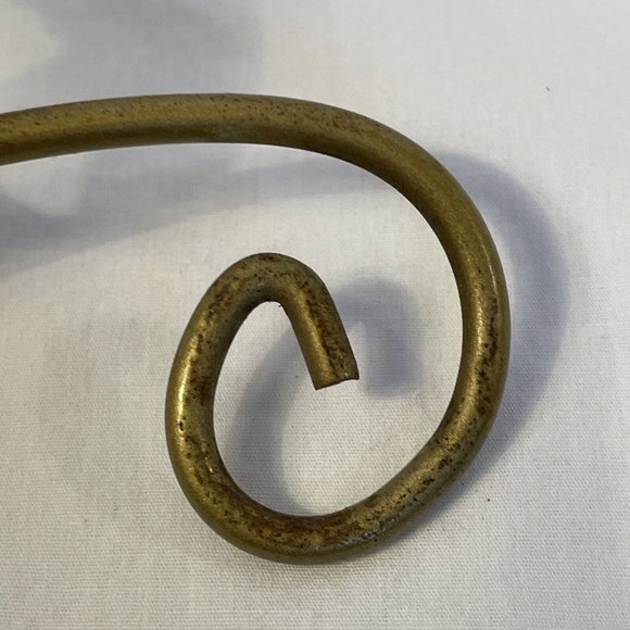 Indiana Glass Scroll Candle Holder Set. Crystal Glass With Metal Gold Support 6" - Picture 8 of 9